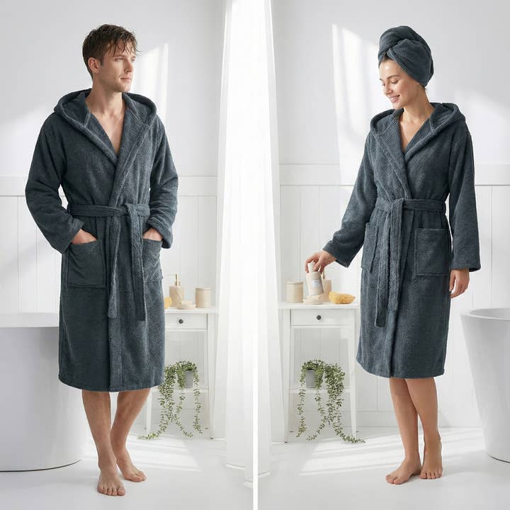 Pebble Bathrobe Handloom Turkish Cotton Resort Heavy Luxury for wholesale by Kikoya