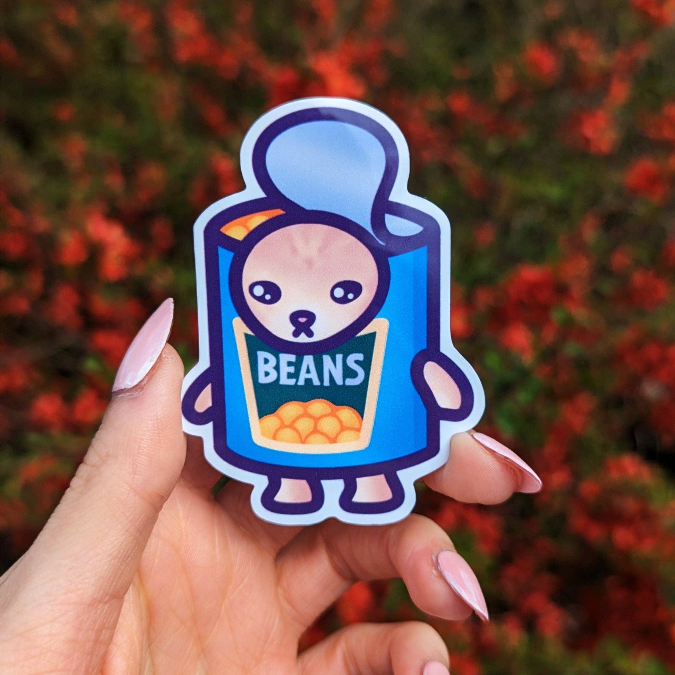 Mona Mauve • Silly Art! – wholesale Sticker – Beans Cat Meme Vinyl Sticker | Snack Cats Collection2