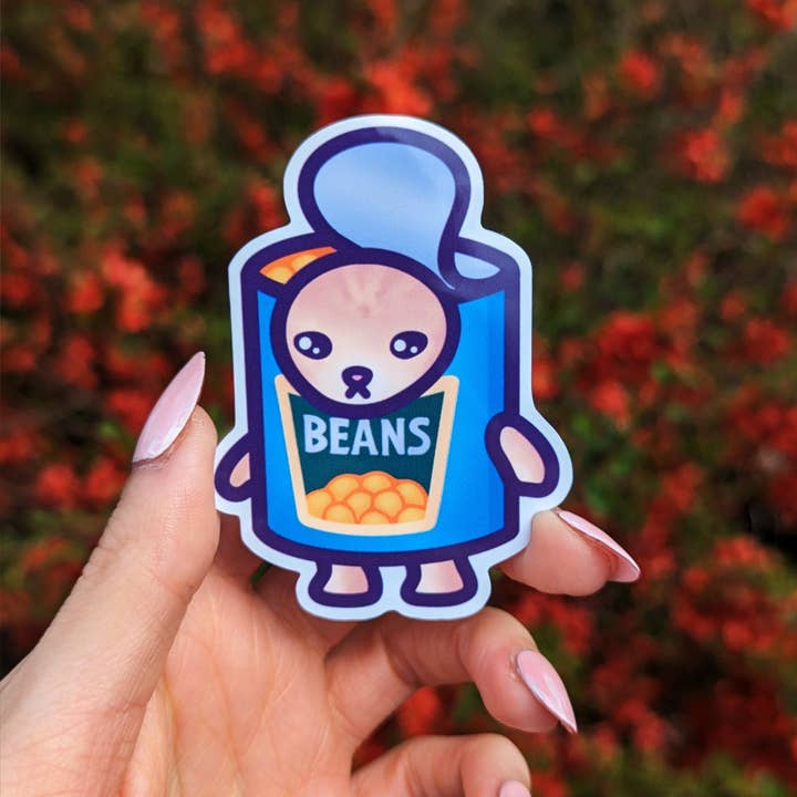 Mona Mauve • Silly Art! – wholesale Sticker – Beans Cat Meme Vinyl Sticker | Snack Cats Collection2