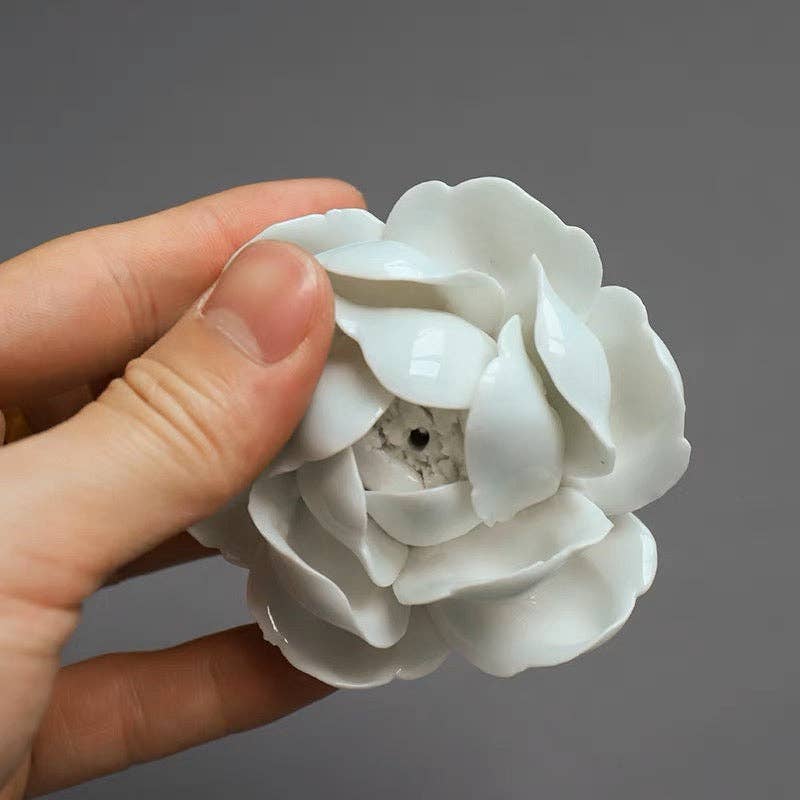 Gohobi （We cover U.S. import duties） – Engroshandel Røgelsesholder – Gohobi håndlavet hvid lotus røgelsesholder ornament1