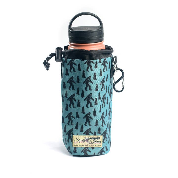 Bigfoot (Aqua) Water Bottle Holder for wholesale by Sipsey Wilder
