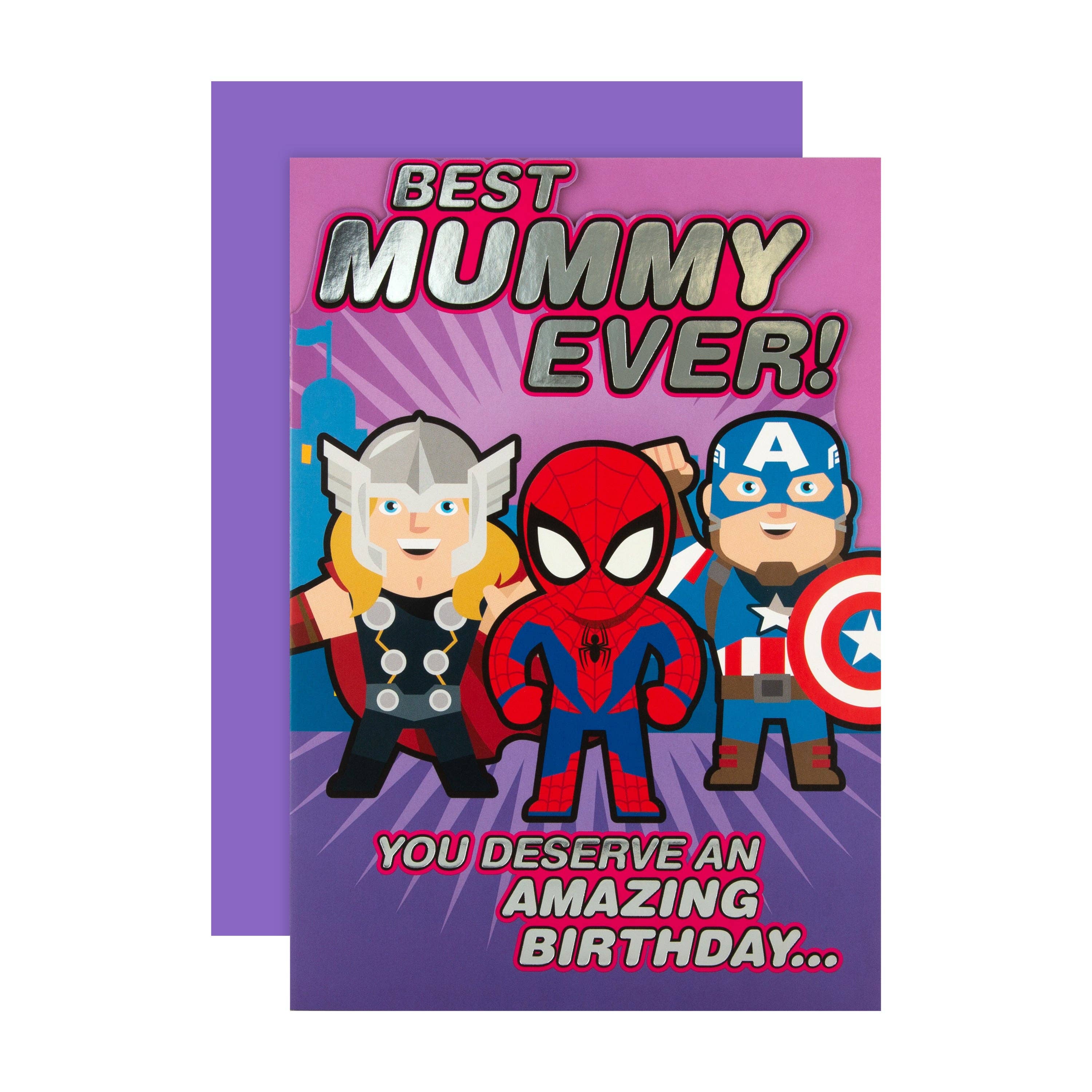 Hallmark - Wholesale Birthday Card - Birthday Card for Mummy - Cute Marvel Avengers Design0