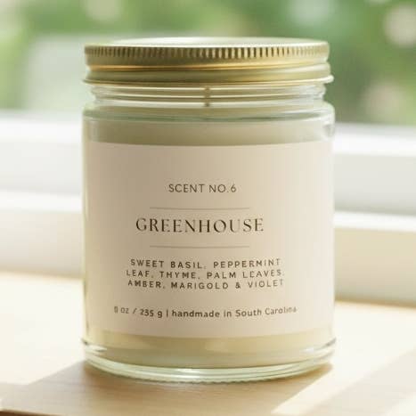 Bougie en soja 9 oz, bougie de luxe avec couvercle doré pour la vente par London James Candle Co