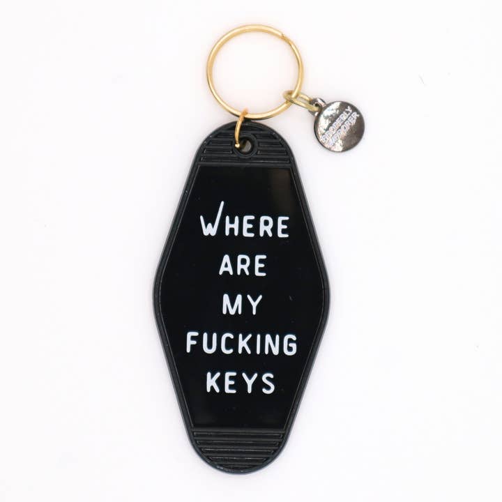 Properly Improper - Wholesale Keychain - Unisex - Where Are My Fucking Keys -Â Hot Stamped Motel Keychain