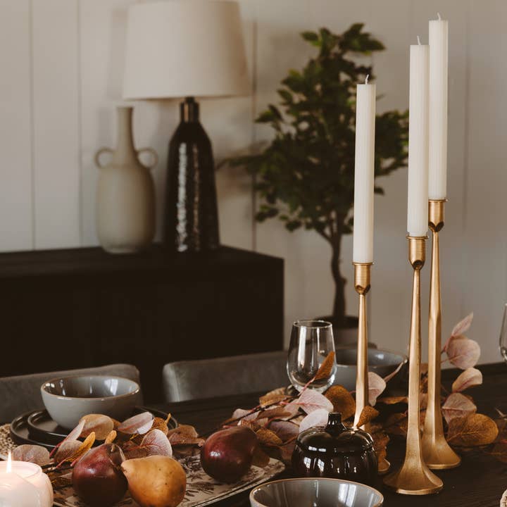 Sweet Water Decor - Wholesale Candle Holder - *NEW* Gold Cast Iron Taper Candle Holders, Set of 31