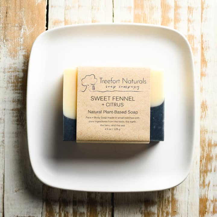 Sweet Fennel + Citrus Soap for wholesale by Treefort Naturals Soap Company