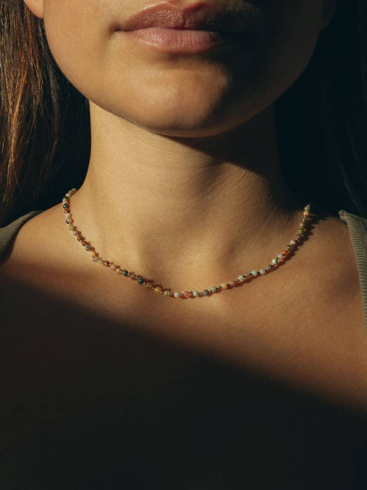 Liten indisk agat | halsband för wholesale av inua