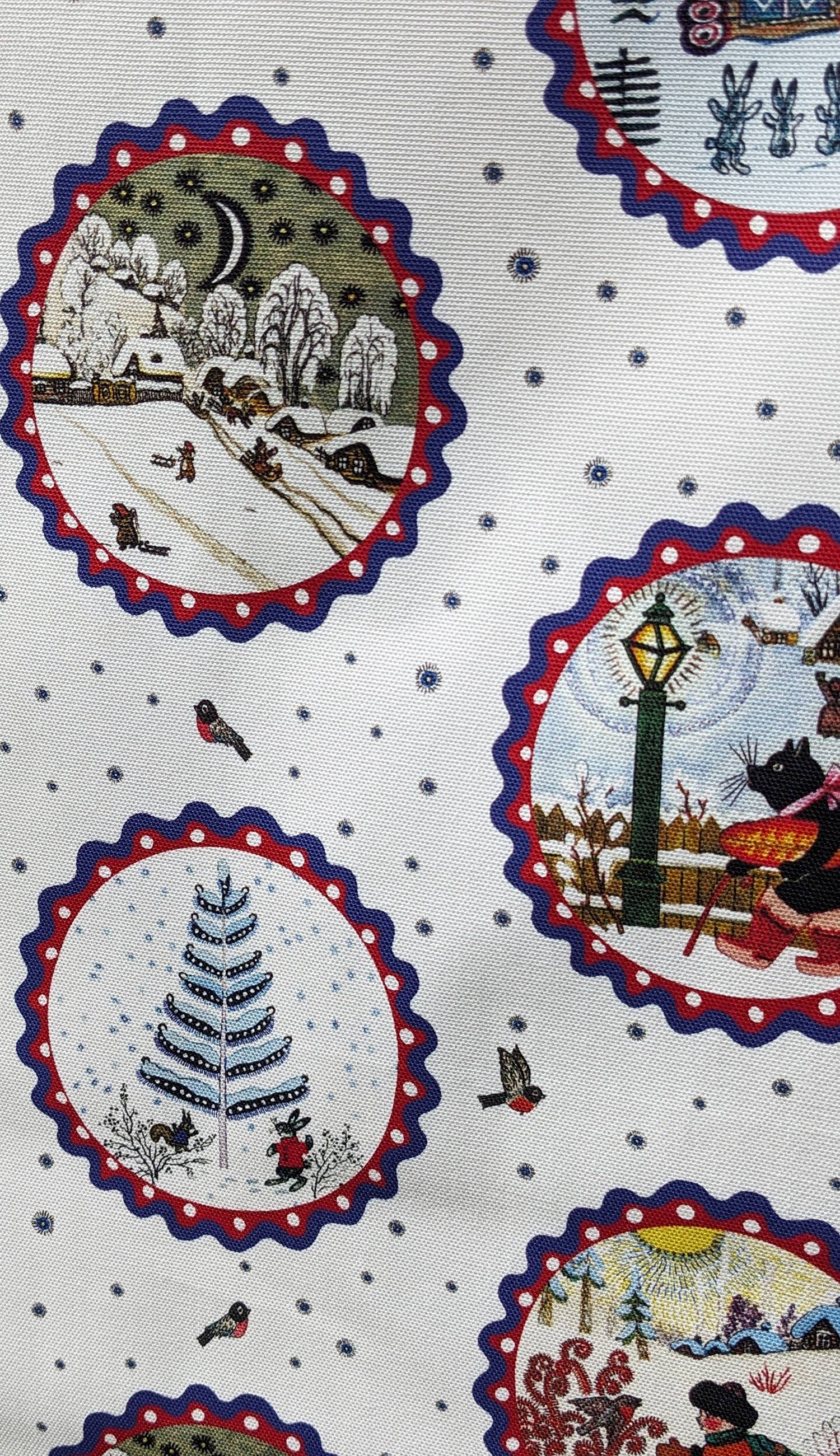 Kapelki Art - Wholesale Tea Towel - Christmas organic cotton kitchen towel. Winter Tales2