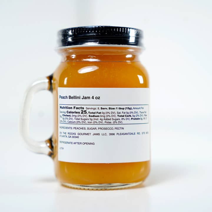 On the Rocks Gourmet Jams - Wholesale Jam/jelly - Peach Bellini Jam2