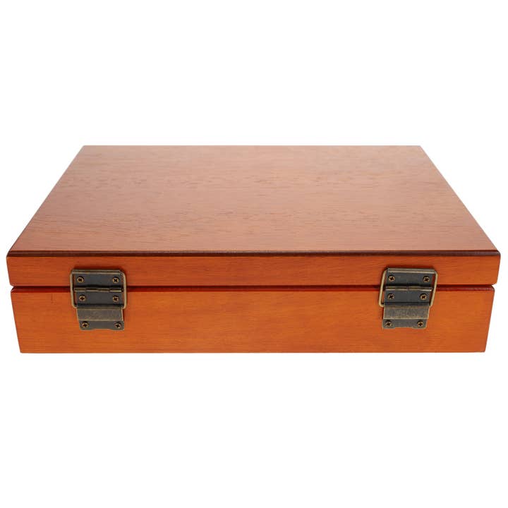 Wood Expressions - Wholesale Decorative Box - Old World Wooden Treasure Box with Brass Latch24