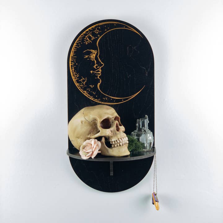 Standish House - Wholesale Wall-mounted shelf - Arch shelf with moon face