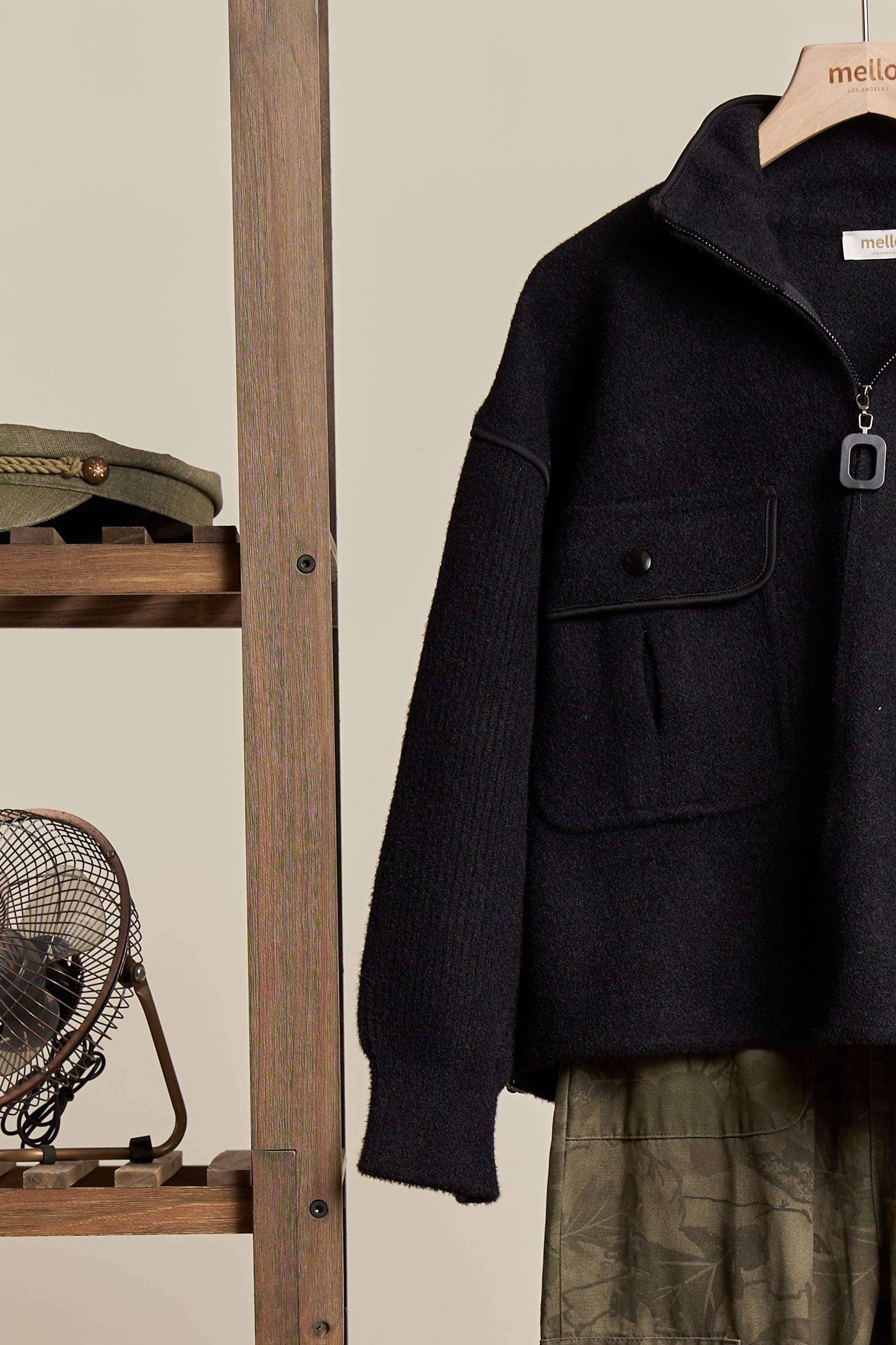 Mello. - Vente Veste de sport – femme - Veste surdimensionnée à manches en tricot10