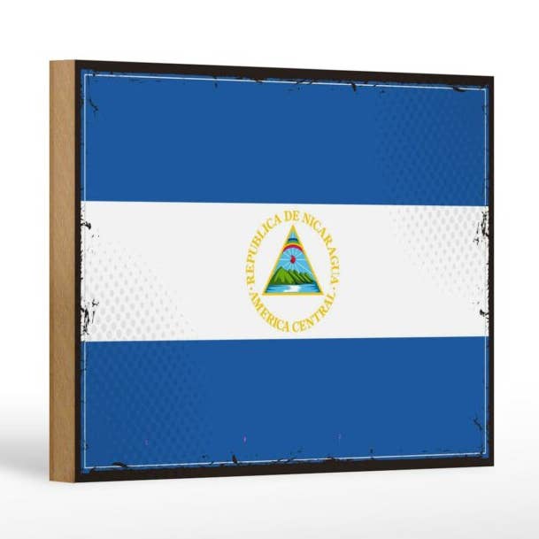Nicaraguas flagga 18x12 cm retro flagga Nicaragua dekorativ skylt för wholesale av Femer