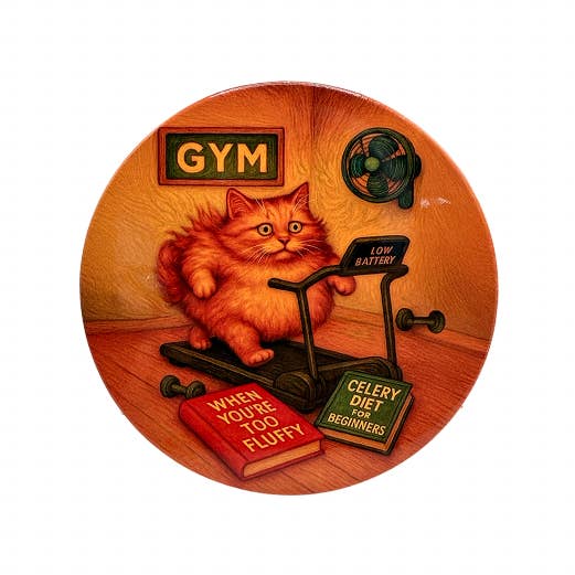 Token Tales Cat "When You're Too Fluffy" Coaster for wholesale by Token Atelier