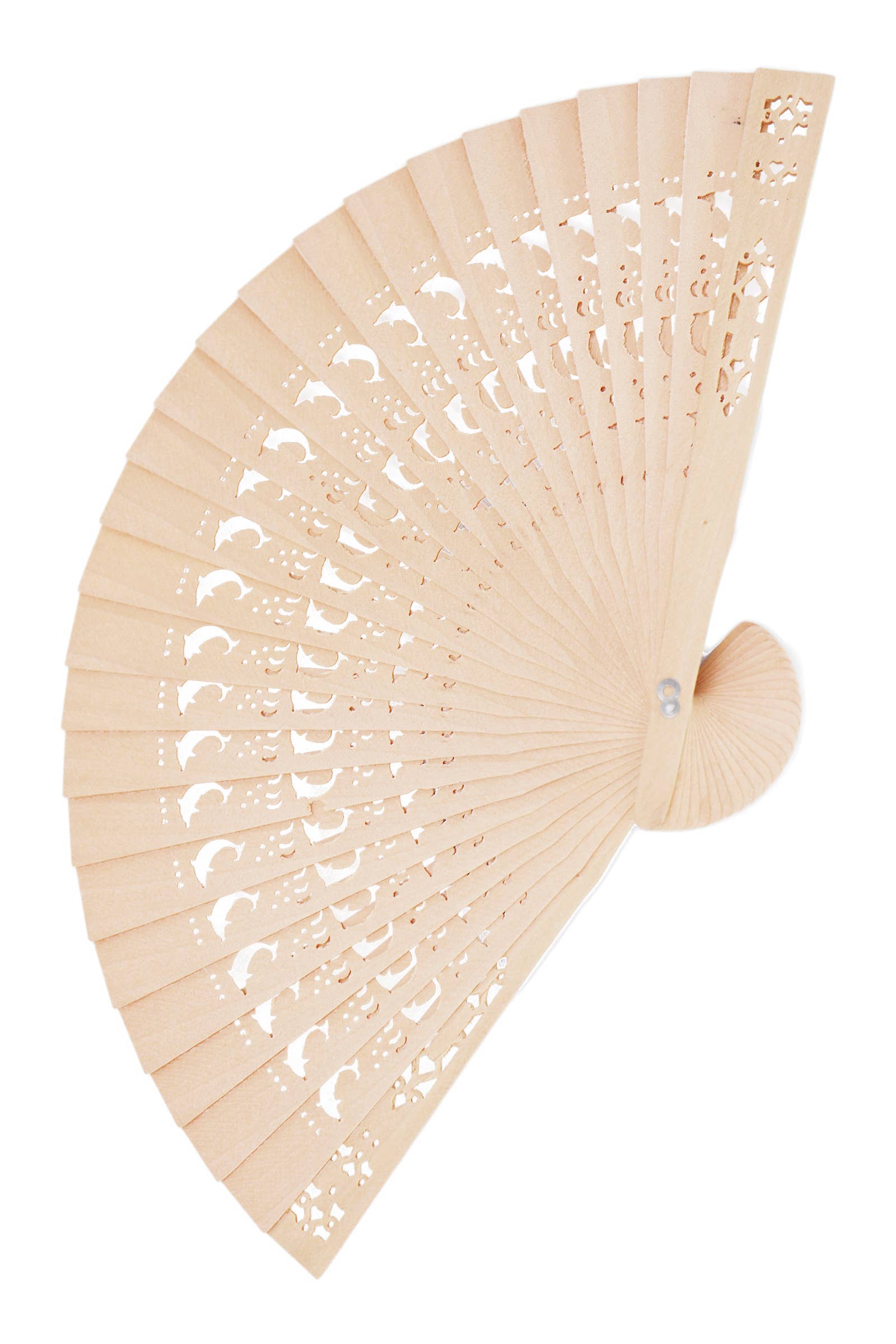 Assortito Ventaglio Mano in Legno Intagliato a Laser con Scatola in vendita all'ingrosso su Faire6