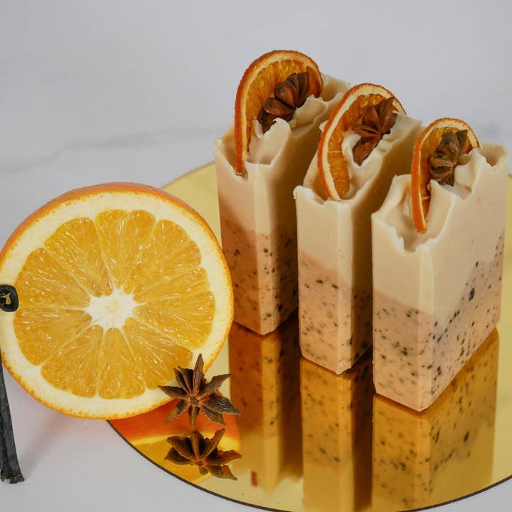 Golden Magnolia Bath + Body - Wholesale Bar Soap - Spiced Orange Artisan Bar Soap
