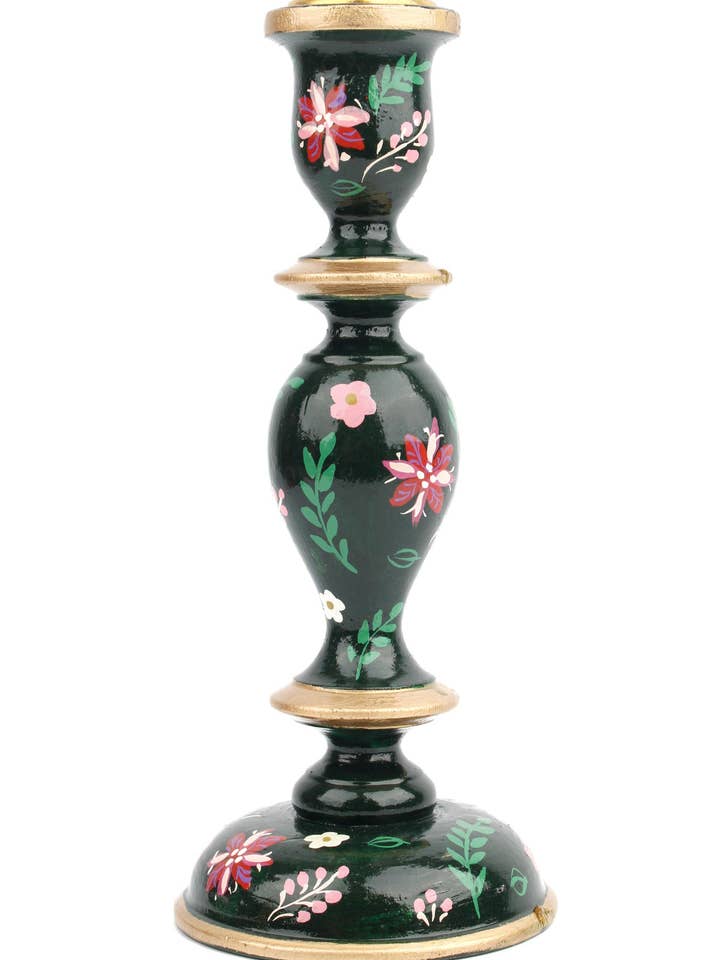 GREEN LARGE CANDLESTICK HOLDER for wholesale by My Doris