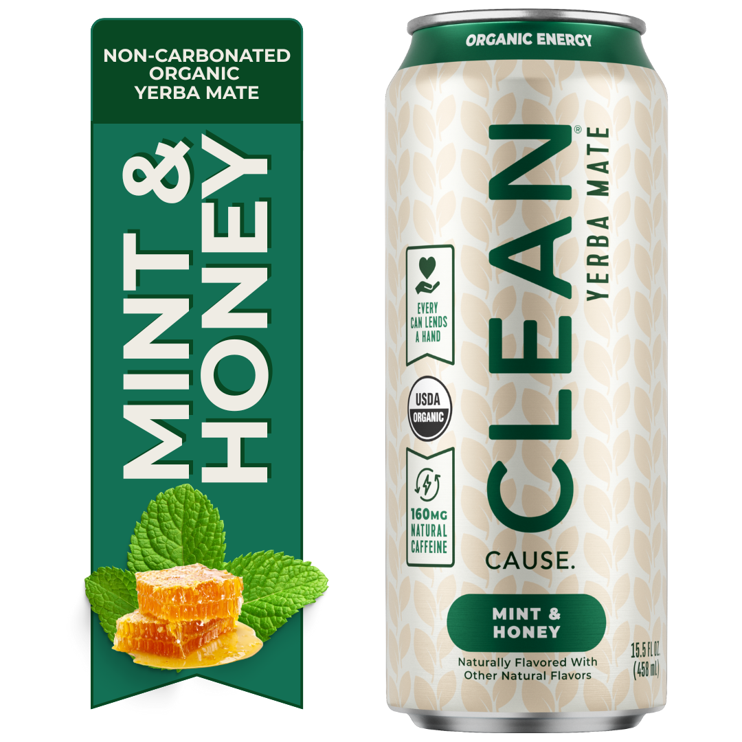 CLEAN Cause - Wholesale Iced Tea - Organic Mint & Honey Non-Carbonated Yerba Mate Tea - 12-pack1