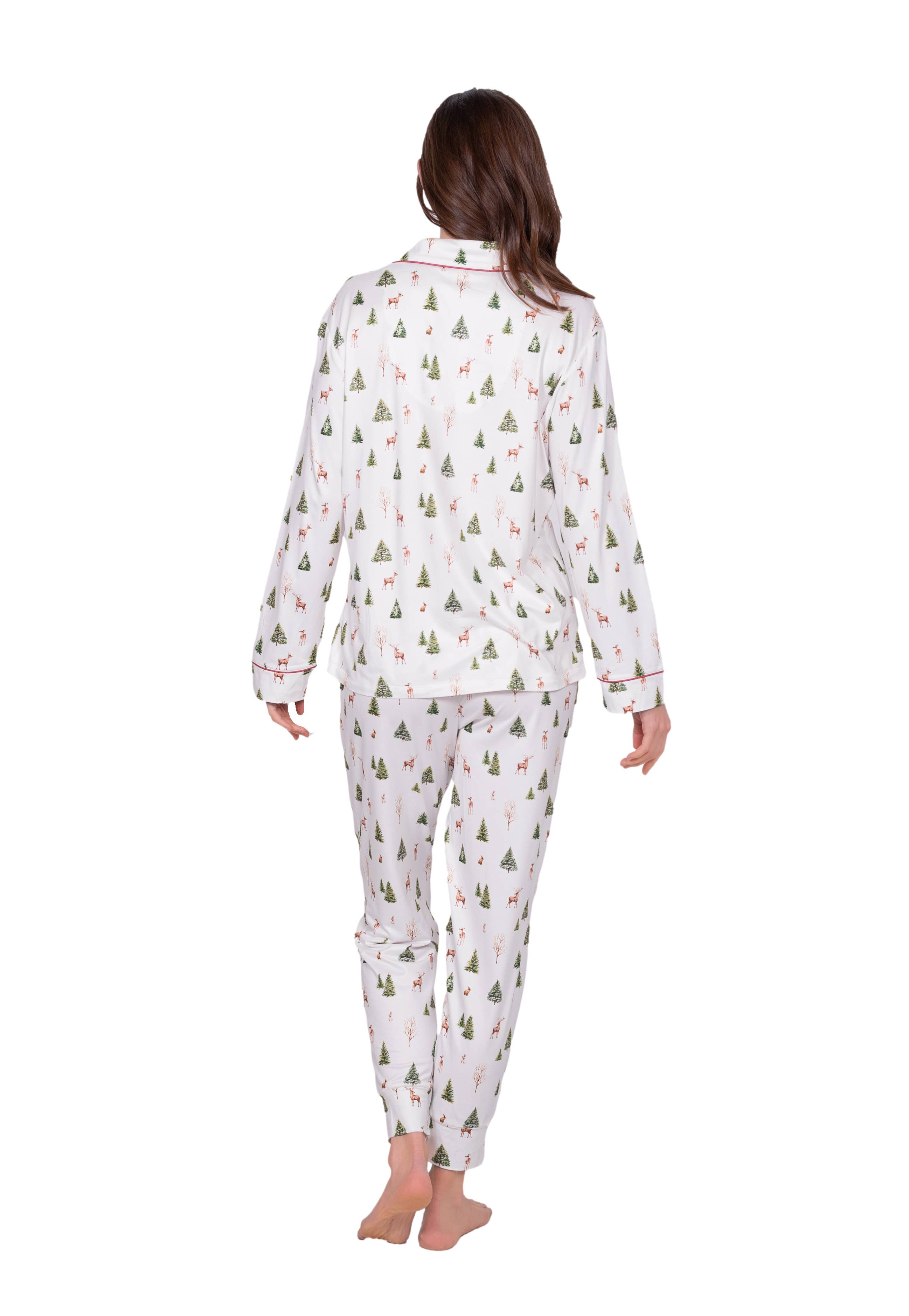 LATTELOVE - Wholesale Sleepwear Set - Women's - LS NOTCH COLLAR TOP & JOGGER PAJAMA GIFT SET2
