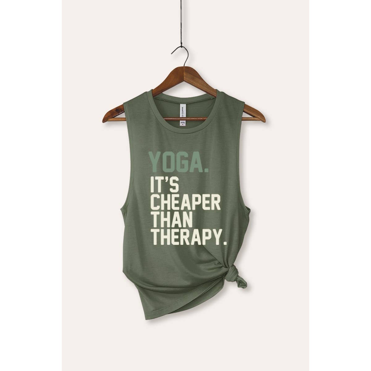 PINK NABI – wholesale Tank top – Women′s – YOGA THERAPY TYPOGRAPHY GRAPHIC TANK TOP1