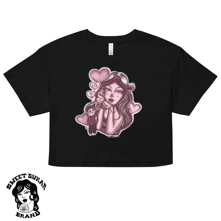 Clowns in Love crop top for wholesale by Sweet Sukar
