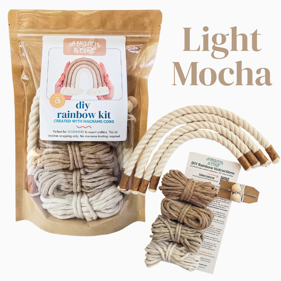 A Branch & Cord - Wholesale DIY Craft Kit - DIY Macrame Rainbow Kit – Fun, Giftable Craft for All Ages5