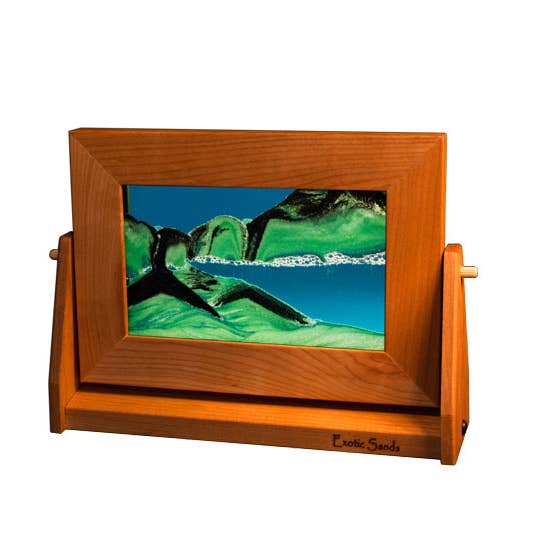 Exotic Sands, Inc. - Wholesale Decorative Tabletop Object - Cherry Wood (Fall Decor) Moving Sand Art Pictures3