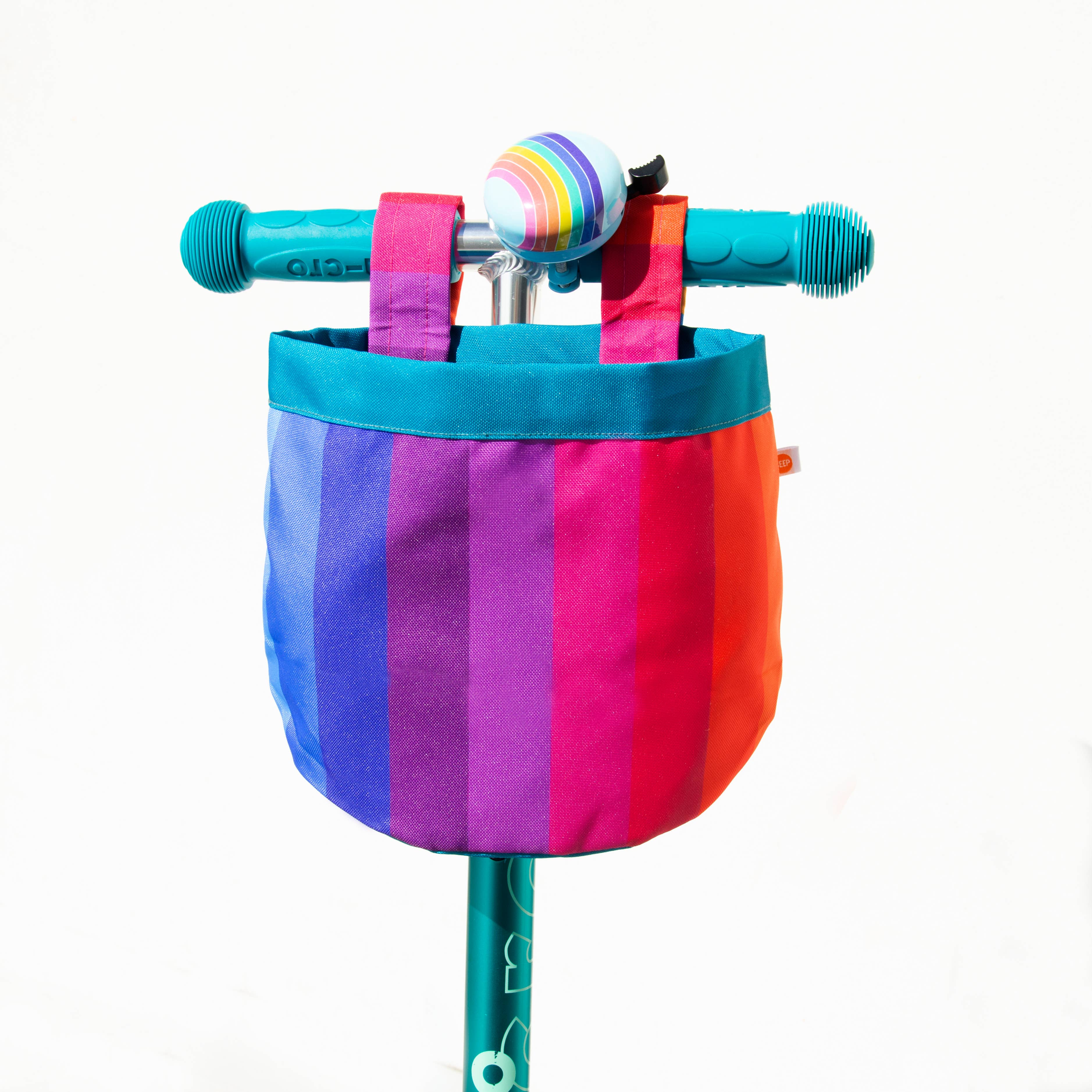 Beep – wholesale Biking accessories – Rainbow Bike & Scooter Front Canvas Basket2