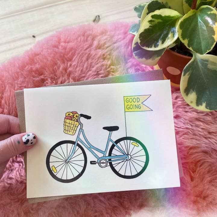 Carte de vélo Félicitations pour la vente par Chateau Blanche