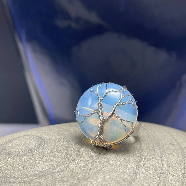 Walden Tree of Life Gemstone Rings for wholesale by Peace Love Bling