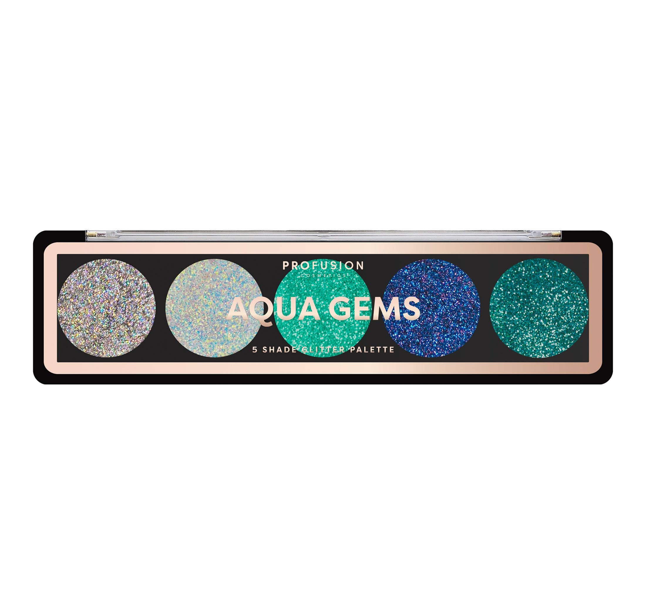 Profusion Cosmetics UK - Wholesale Eyeshadow Palette - GLITTER GEMS | 5 SHADE GLITTER PALETTES7
