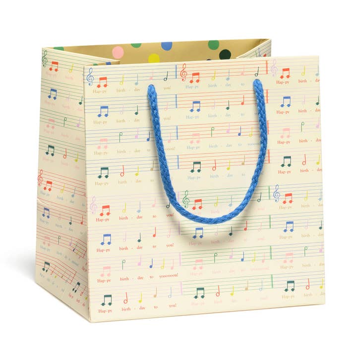 Birthday Song small gift bag for wholesale by Red Cap Cards
