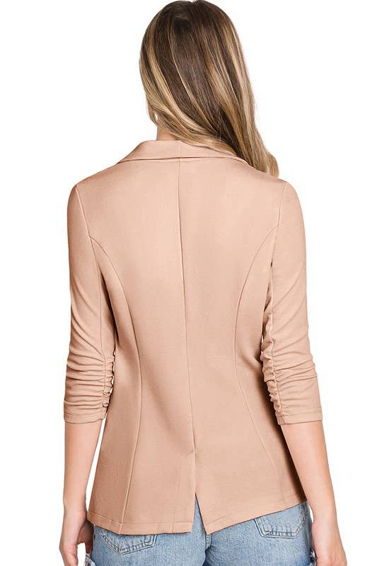 NINEXIS - Vente Blazer – femme - CWOBL033_ONE BLAZER À MANCHES FRONCÉES ET BOUTONS10