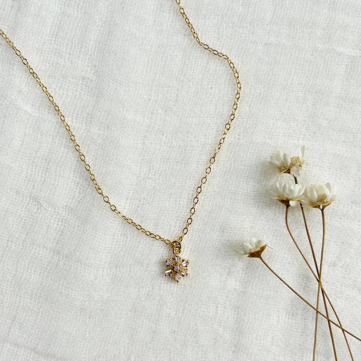 KARA | TOZER - Wholesale Pendant/Charm Necklace - Holiday Snowflake Necklace/Stud Set2