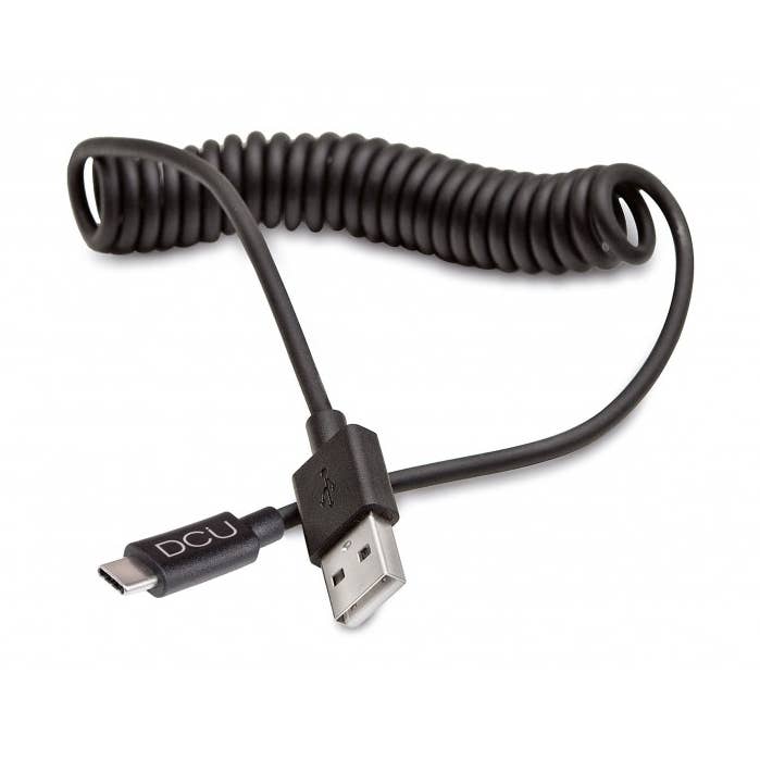 USB 3.1 TYPE C TILSLUTNING - USB CURLY 1.5m for engroshandel hos DCU TECNOLOGIC