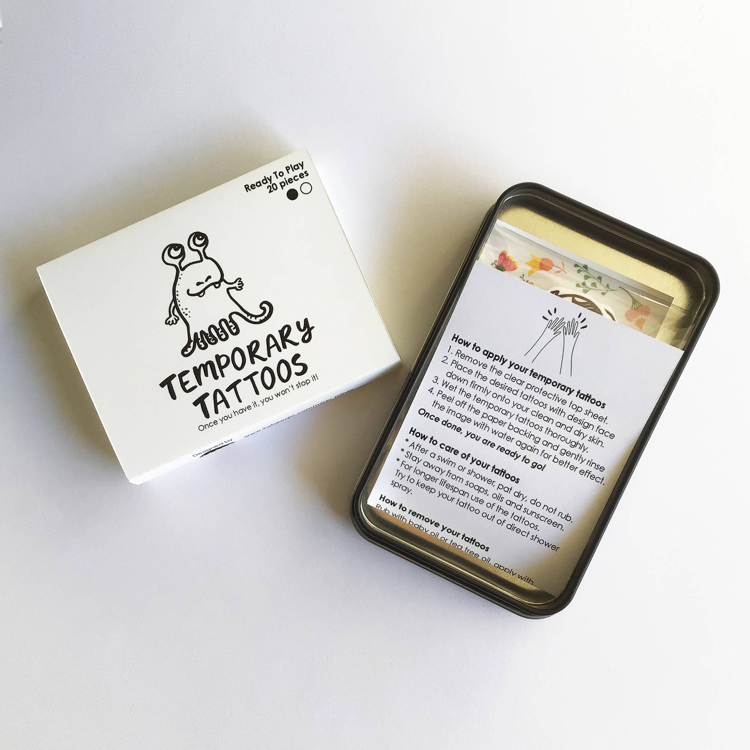 Missy Minzy - Wholesale Temporary Tattoo - Monsters | Pre-cut Temp Tattoos in Alum. Tin3