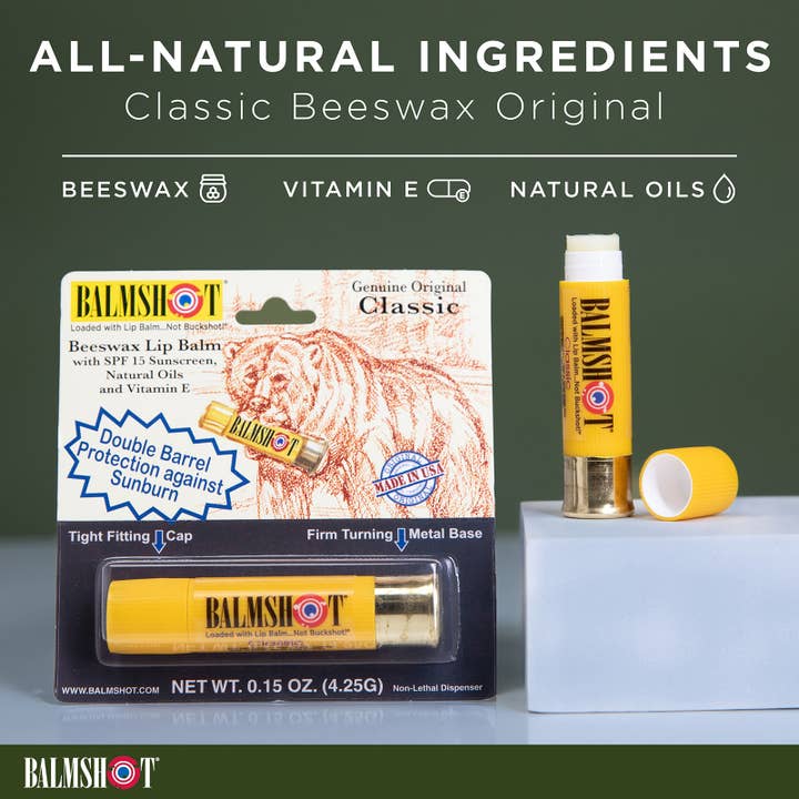 BALMSHOT Lip Balm - Wholesale Lip Balm - Classic Beeswax Lip Balm