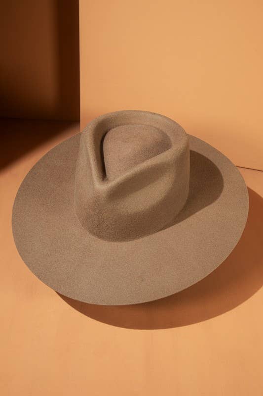 Urbanista - Vendita all'ingrosso Fedora - Donna - Cappello Panama a tesa rigida in lana australiana 100% con corona a goccia larga20