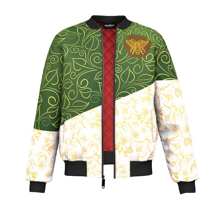 Floral Bee Bomber Jacket for wholesale by FreshHoods