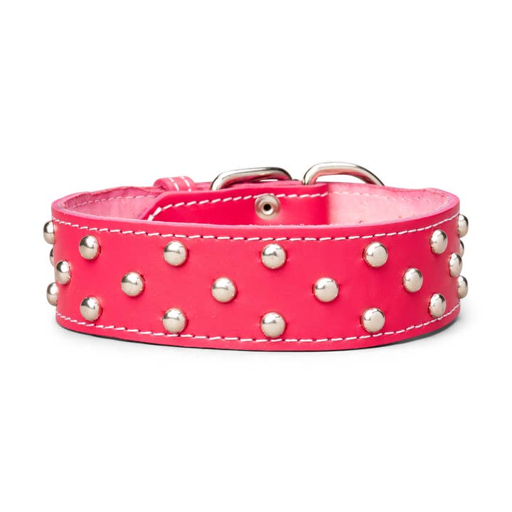 TOP DOG BRAND INC – wholesale Pet collar – Dog – 1 3/4 Inch Wide Studded Leather Collars