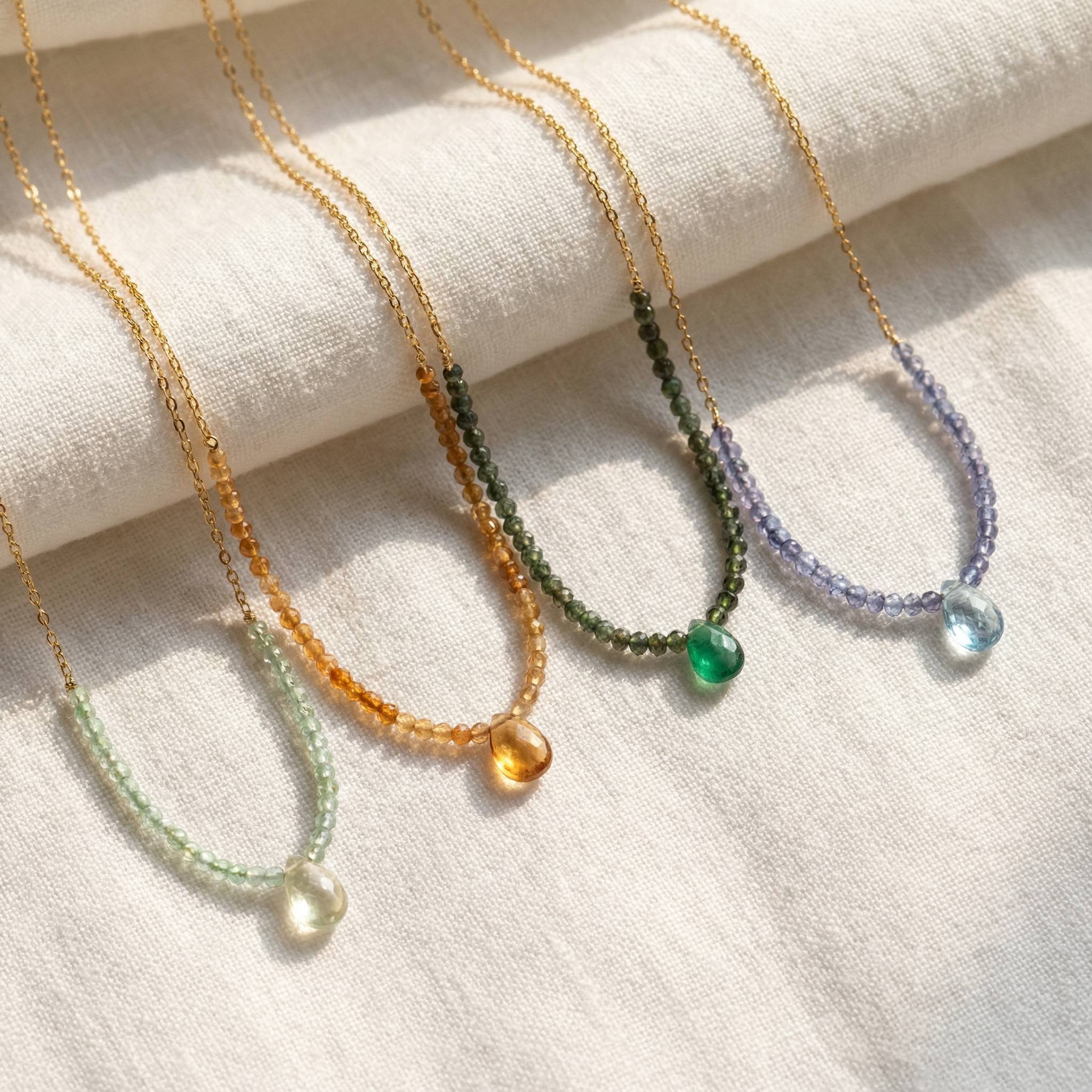 Treisi - Vente Colliers à pendentif - Collier en pierres semi-précieuses fait main - N2761