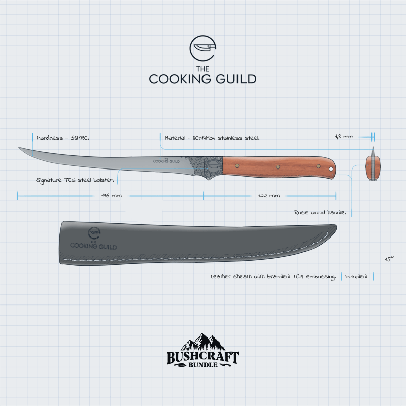 The Cooking Guild - Vendita all'ingrosso Coltelli da cucina/multiuso - Coltello da filetto Bushcraft10