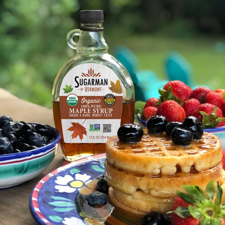 Sugarman of Vermont - Wholesale Maple Syrup - Organic Pure VT Maple Syrup, 12 fl. oz. (12/case)1