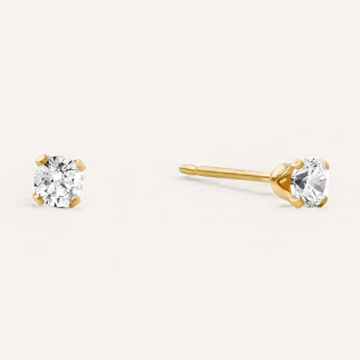 Gem Stud Earrings (White) for wholesale by MISSA & KISSA