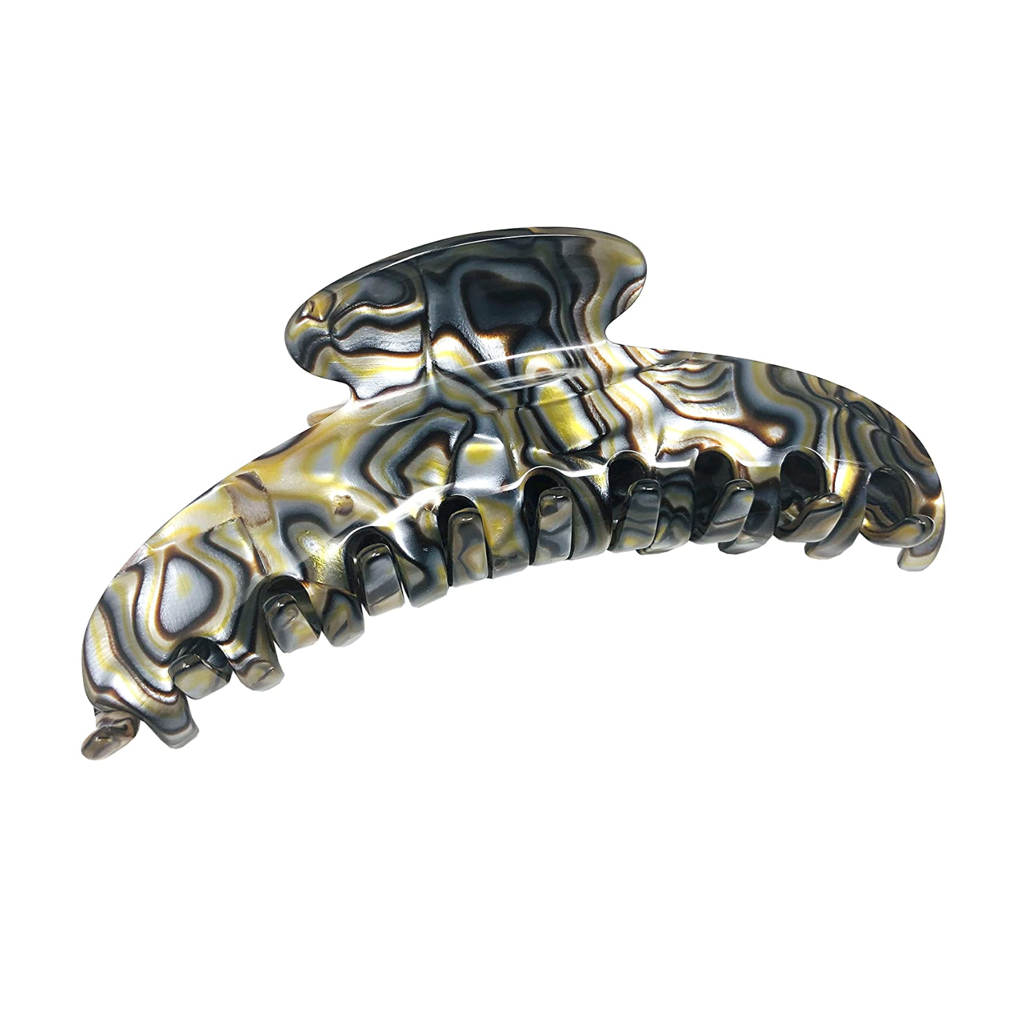 Parcelona - Wholesale Hair Clip - Women's - French Amie Contour Large 4 ¾” Celluloid Handmade Jaw Hair Claw Clip for Women34