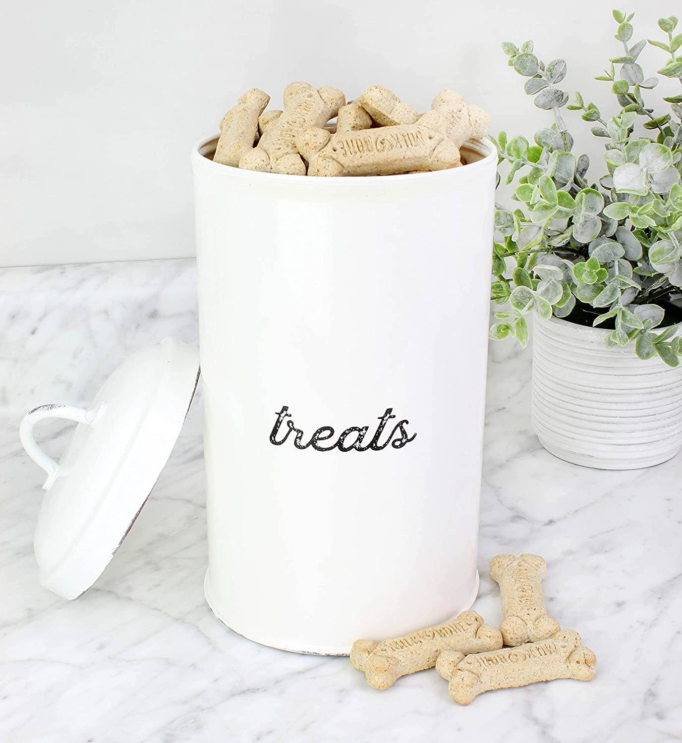 Kurated Korner - Vente Bocal à friandises – chien - Boîte à friandises pour chiens en émail AuldHome Design8