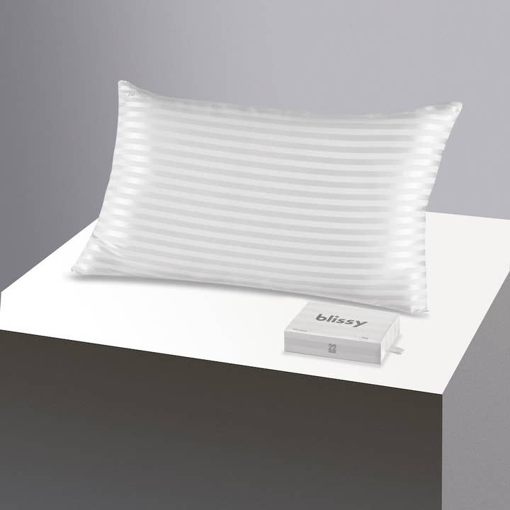 Pillowcase - White Striped - Queen for wholesale by Blissy