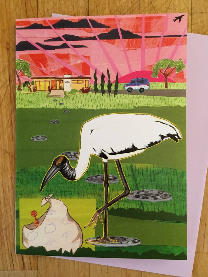 Stork New Baby Card for wholesale by Sunde White Industries