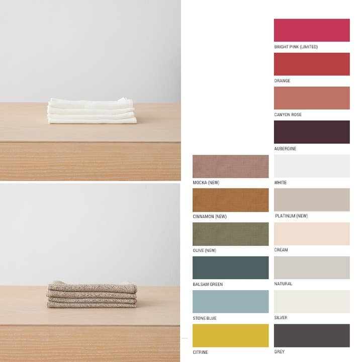 Linen Napkin Lara Various Colors for wholesale by LinenMe