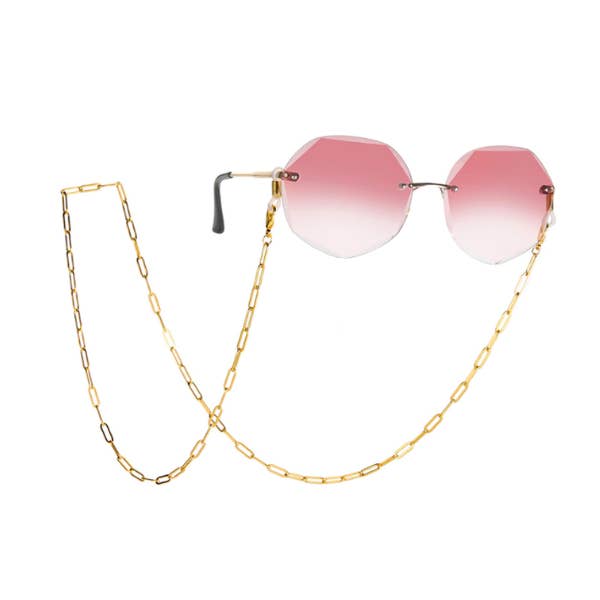 Aruba Brillenkette aus goldplattierten, flachen Gliedern für den Großhandel von Ivora